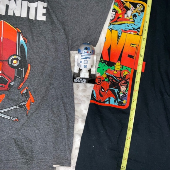 Marvel M*Fortnite *Star Wars XBOX pop-it TEE bundle youth large. Unisex BLACK - Picture 7 of 13
